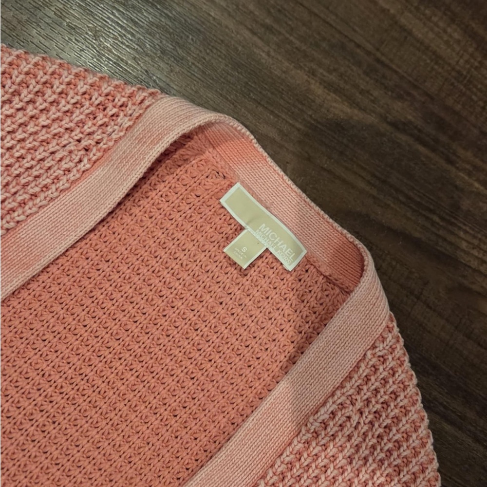 Michael Kors Coral Textured Cardigan